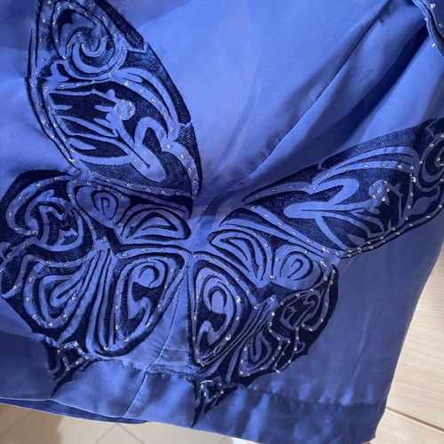 St Martins dress size 38 like new, purple blue with butterfly and beads
