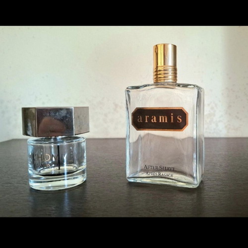 YSL and Aramis Empty Perfume Bottles Like New, Pack of 2