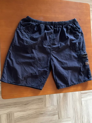 Bermuda shorts used, size XL, blue, with zipper pocket