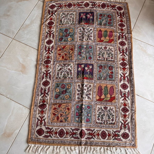 Cotton rug from India like new, 85 x 140 cm