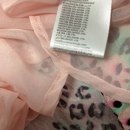 Silvian Heach Leopard Dress Size 44 New, Pink and Black