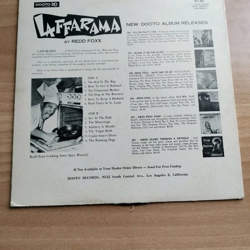 Laffarama Redd Foxx vinyl in excellent condition, unplayed