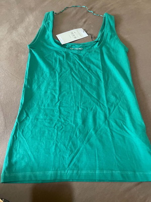 Top Secret green sleeveless ribbed blouse new, size 36 women's