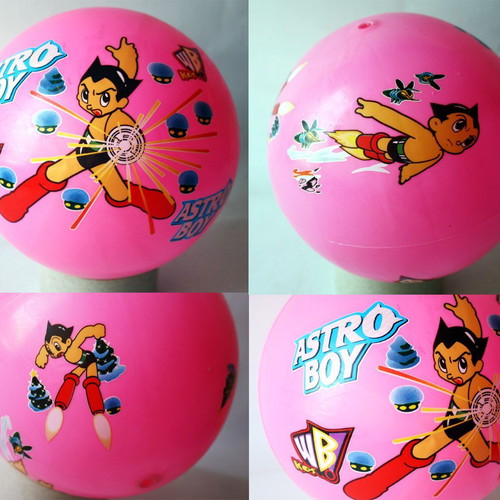 Vintage Astro Boy ρόζ φουσκωτή μπάλα καινούρια