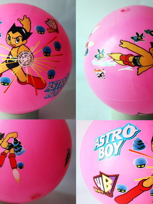 Vintage Astro Boy ρόζ φουσκωτή μπάλα καινούρια