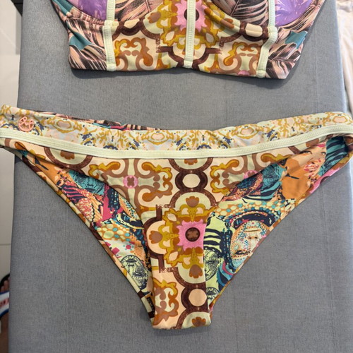 Maaji bikini set large used, reversible colorful design
