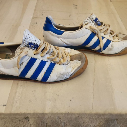 adidas gazelle silver green womens Rare Vintage 1970s Adidas Running Shoes AC 1618 ROM Canada Sneakers Si –  Poppy's Vintage Clothing