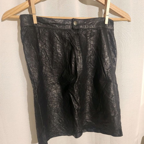Leather skirt short with slim fit, Small