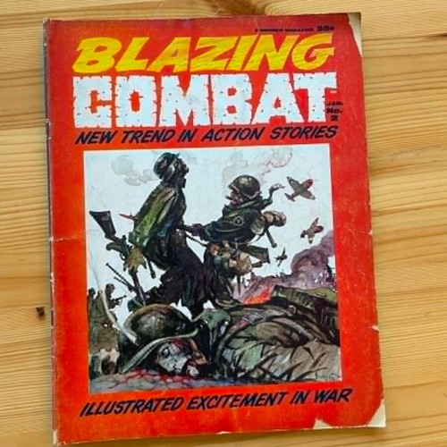 Blazing Combat #2 used war comic magazine 1966