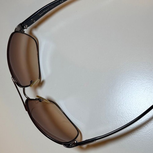 Salvatore Ferragamo men's sunglasses brown beige used