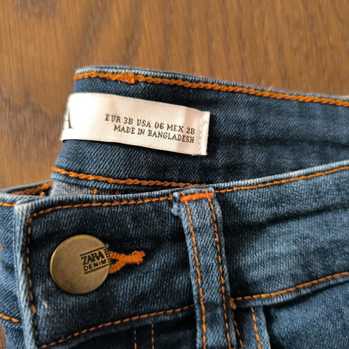 Zara women's slim fit jeans size 38 like new, blue