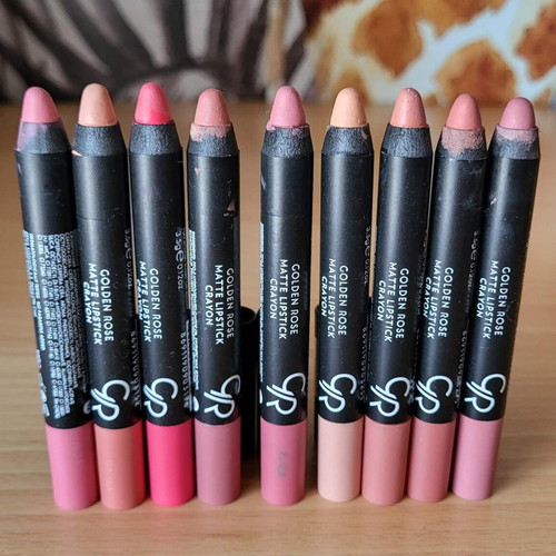 Golden Rose matte lipsticks pack of 9 like new