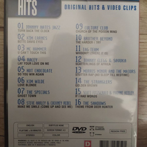 Greatest Hits From 80 music DVD like new, pop