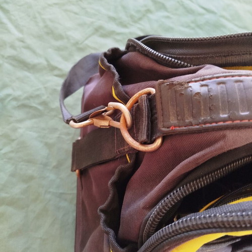 Stanley Fatmax tool bag used with hard bottom