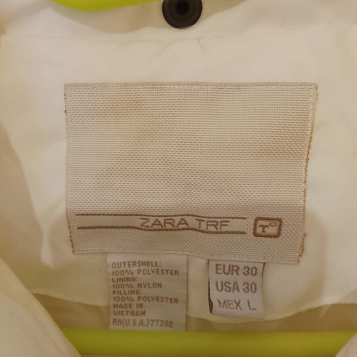 Zara TRF white coat like new, size XXXS