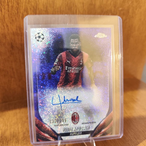 Topps Chrome Yunus Musah AC Milan Auto Autograph Purple Refractor numbered 132/299, like new