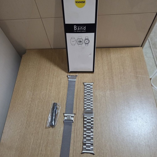 Vidoom Silver Metal Watch Bands for Apple Watch, New, 2 Pack