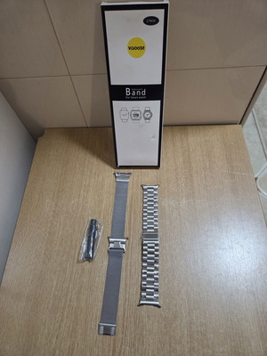 Vidoom Ασημένιες Μεταλλικές Λουρίδες για Apple Watch, Νέες, Σετ 2