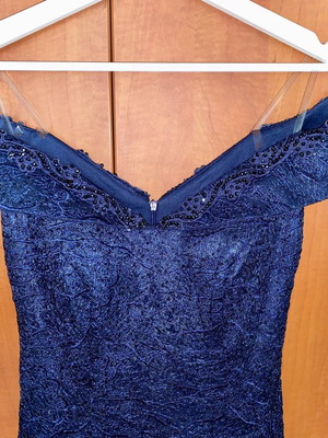 VIZON Dress New S Silk Brocade Embroidered With Stones