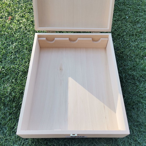Wooden Kyr-Yiannis Blue Fox Wine Case for 3 Bottles
