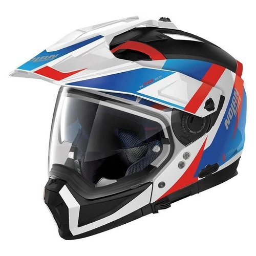 Nolan Modular N70-2X Motorcycle Helmet, White-Blue-Red, Medium