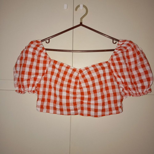 Monki crop top XL/XXL red and white like new