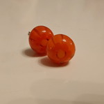 Murano earrings like new, orange