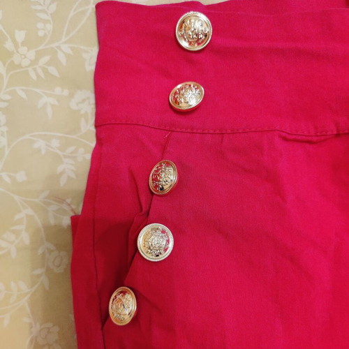 Pink leggings with buttons, size L
