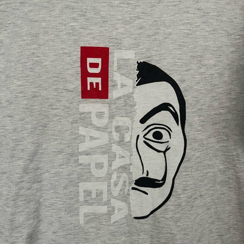 La casa de papel t-shirt gray Large like new