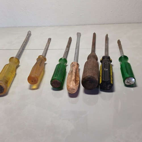 Screwdrivers used, all together