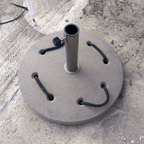 Garden umbrella base new, cement with carrying handles