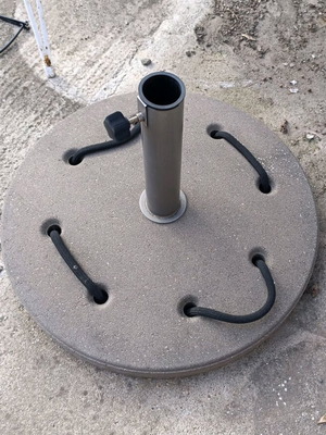 Garden umbrella base new, cement with carrying handles