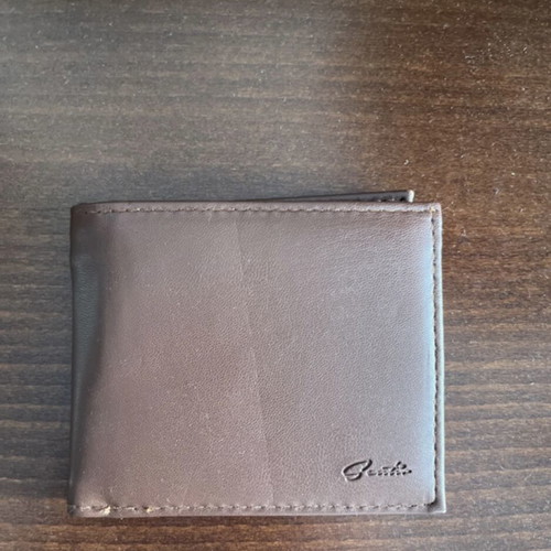 Men's wallet large leather new brown