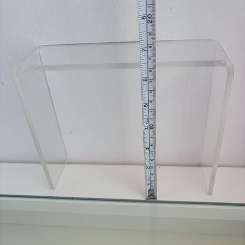 Presentation stand used, plexiglass