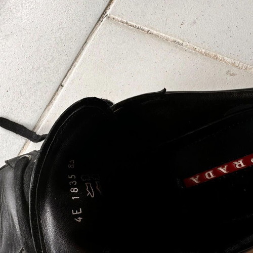 Prada men's sneakers black used, leather, size 42.5