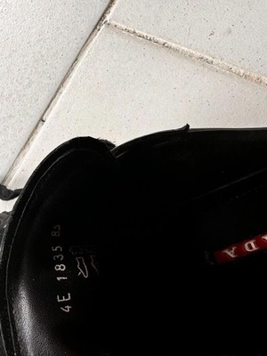 Prada men's sneakers black used, leather, size 42.5