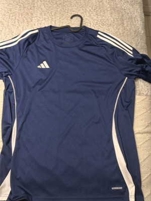 Adidas sports shirt new, size XL, white and blue