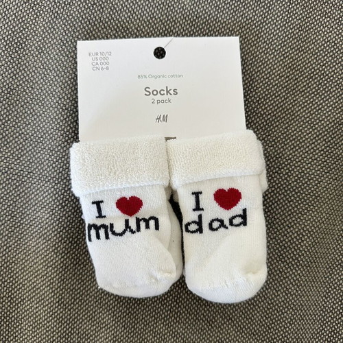 Baby socks new, size 10/12, 2 pairs