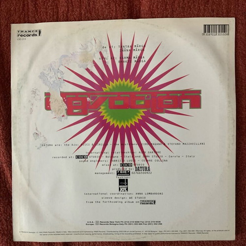 Datura Devotion 12" Maxi Vinyl used, UK Remixes, 1993