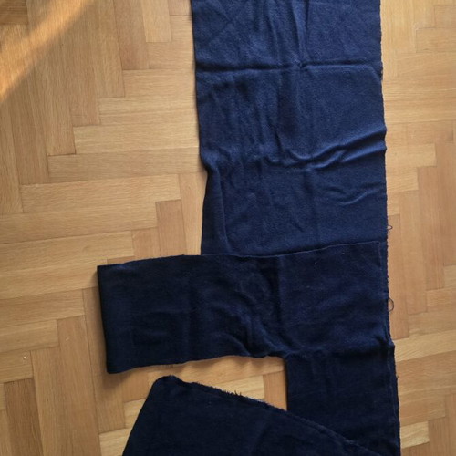 Wool fabric used, dark blue piece 2.40m