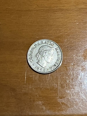 Swiss 20 Rappen coin 1943 collectible