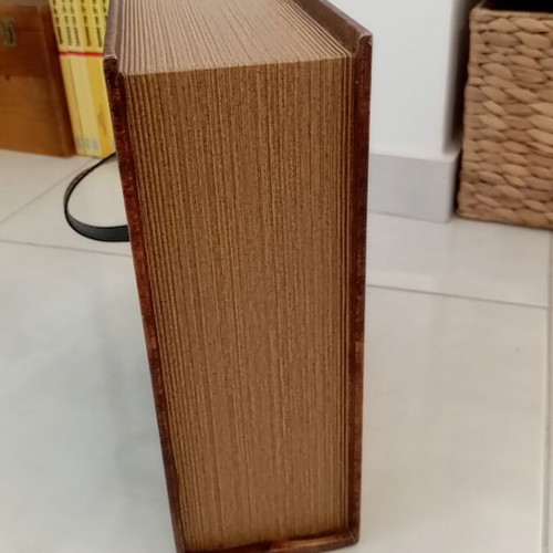Wooden drinks holder for three bottles like new with book design