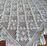 Handmade knitted square used 75x75cm