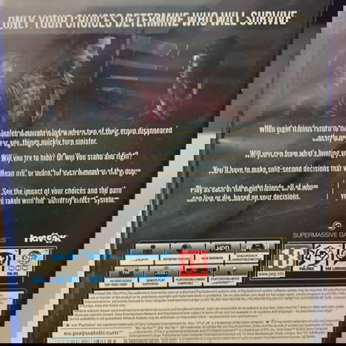 Until Dawn Extended Edition PS4 game new