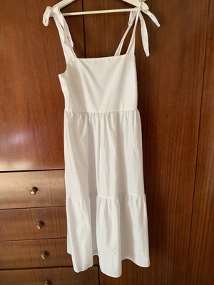 Stradivarius dress used, white, size L