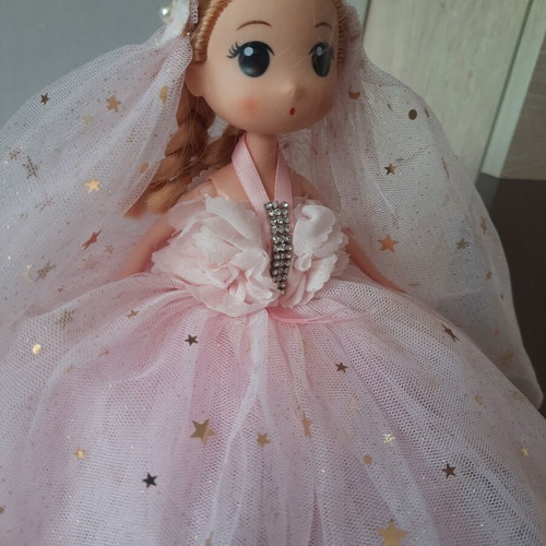 Kawaii Princess Doll like new with Pink Tulle Dress and Veil