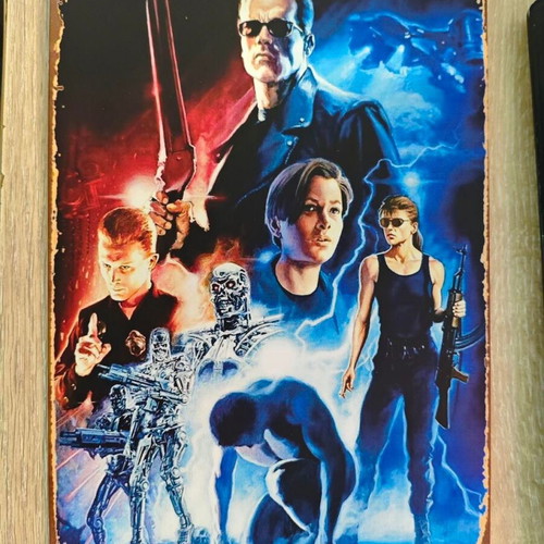 Metal decorative sign Terminator 2 Judgement Day like new