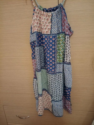 Spaghetti strap blouse used, multicolor, size M