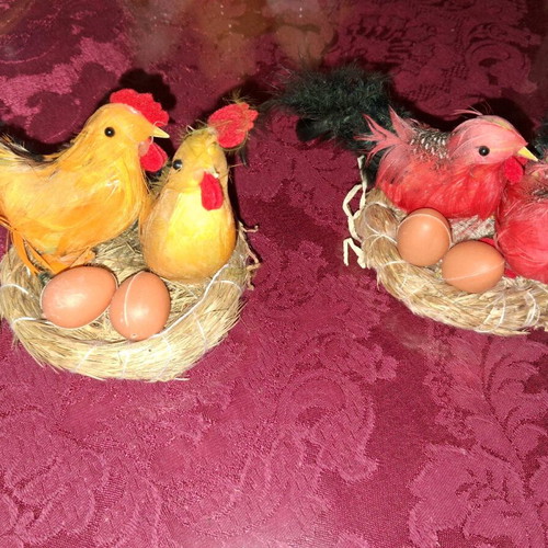 Easter handmade decorations set of 2, new