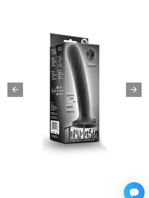 Μη ρεαλιστικό ομοίωμα σιλικόνης Temptasia Twist Large Black 15.2cm